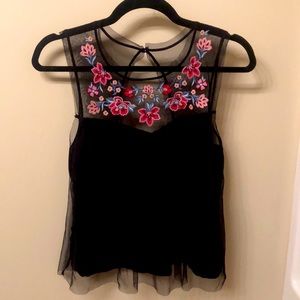 Hollister Embroidered Mesh Tank (M)